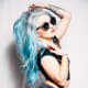 Here's an example of light blue hair done right—on top of properly bleached hair. If your hair isn't light enough, adding blue dye will yield terrible results (as you've seen!).