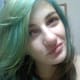 Here's what "sky blue" looks like on top of nasty yellow and orange hair. Do not recommend.
