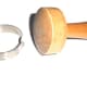The flat-head, or drum type can be used with or without the hoop