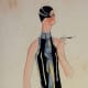 A classic flapper-style dress from the early 20th century.