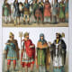 Anglo Saxons circa 500–1000 AD. From the 1882 book "Costumes of All Nations."