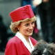 Princess Diana in a pillbox in 1989.
