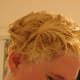 Finished applying the bleach to my hair.
