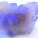 Drusy Quartz with Neon Purple Flourite