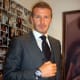 Beckham in another Jacob & Co. watch, this with a round face.