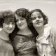 Flapper Girls with 1920s hair.
