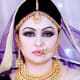 Flat hair-front with dupatta.