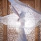 Angelic white mermaid bridal lehenga.