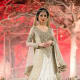 Off-white and bronze sharara for brides of Pakistan.