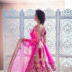 Fuchsia pink bridal lehenga.