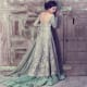 Pastel green designer sharara.