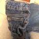 This is the first pair of pants I bleached. I started from the bottom of the leg and worked my way up.