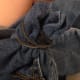 This is the second pair of pants I bleached. I started from the hip and worked my way down.