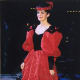 Poofy dress of the 1980s.