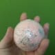 An example of the contents of the gift set. Each bath bomb was sealed in plastic.