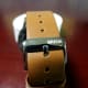 Leather strap attached to Breda 8184B Quartz Watch