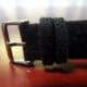 Buckle and leather backed, pressed wool strap of J. Brackett Camden Quartz Watch