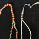 Native American Necklaces transition from two strands into one.