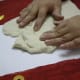 spreading the dough