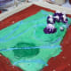 salt dough map painted