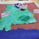 Completed salt dough map of Alabama