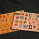 One of my favorite alphabet puzzle, by Melissa and Doug, with pieces separated by row