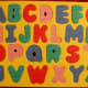 Uppercase alphabet foam puzzle from Dollar Tree