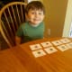 My son matching all the coin flashcards!