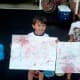 Our finished bubble art!
