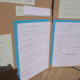 We do our work on paper then stick it in our notebooks.