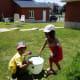 More creative play in the yard.