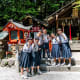 Skirts and blouses in Japan.
