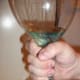 Be sure to hold the bottle until the water is at the bottom so it won't topple over.
