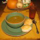 We served the soup with a couple of whole wheat biscuits and a glass of herb tea. It can also be served all on its own, or with a side of meat, if desired.