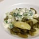 Green beans with cucumber salad