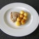 Plate the pork and the roast potatoes