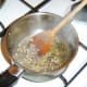 Preparing the garlic mushrooms
