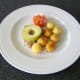 Pork with apples and potatoes.