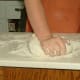 Knead until dough is smooth and elastic, but stiffer than most other bread doughs.