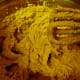 This is what the cookie batter looks like after the addition of the molasses and egg being blended into it.