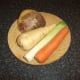 Main vegetable ingredients for oxtail soup