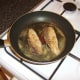 Shallow frying the herring loin fillets