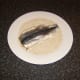 Herring is coated in oatmeal