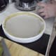 Overlay pastry with grease-proof paper