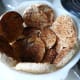 Toast English whole wheat muffins and grease ovenware dish with lots of olive oil so the slices don't stick when serving them.
