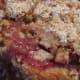 Strawberry muffins with walnut crumble—delicious!
