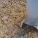 The crunchy walnut topping after processing.
