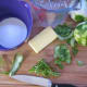 Preparing the lime slivers - cut any extra pith from the lime peel slices.