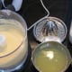 Add concentrated lemon juice, vanilla and buttermilk to the wet mixture.