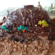 The finished cake before the lava.
